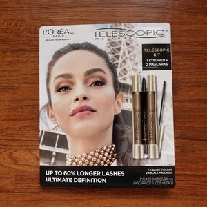 L’Oréal | Telescopic Kit of 2 Mascaras + 1 Eyeliner | Black